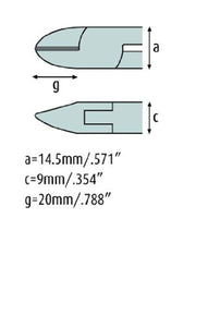 Seitenschneider 140mm kräftiger, ovaler Kopf völlig ohne Schneid-Wate - Bündiger Schnitt - 3303HS22