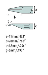 Spitzen-Schrägschneider 120mm mit Hartmetall-Schneiden, schlanke Spitzen und feiner Schneid-Wate, rostfrei 3477FP00-RF