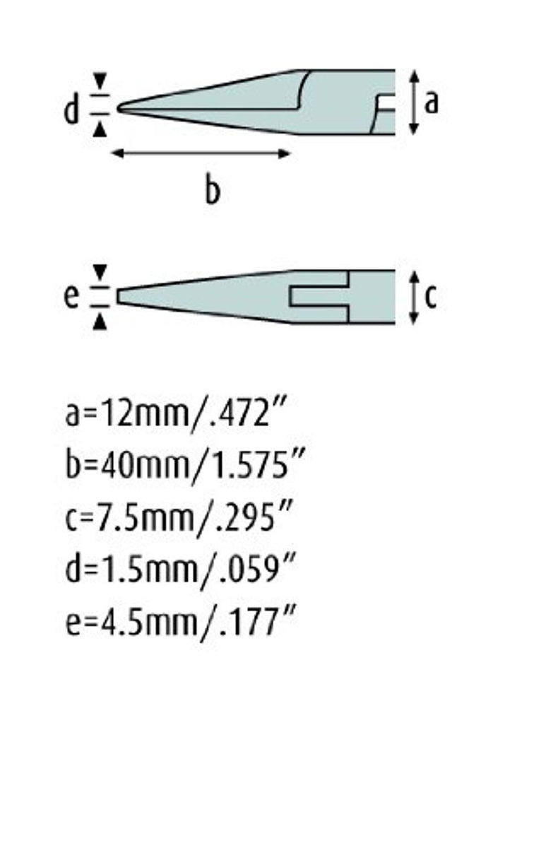 Flachzange 155mm lange Greif-Backen, ohne Verzahnung 4421HS22