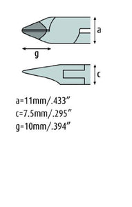 Hartmetall Seitenschneider 120mm Schmitz 3439 HS 22 spitzer Kopf mit Auskehlung Nur für Glasfaser ESD/EGB Sicher Made in Germany - Solingen
