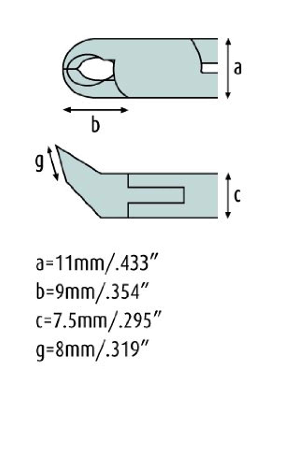 Schrägschneider 125mm breiter Kopf, kurze Schneiden ohne Schneid-Wate 3616HS22