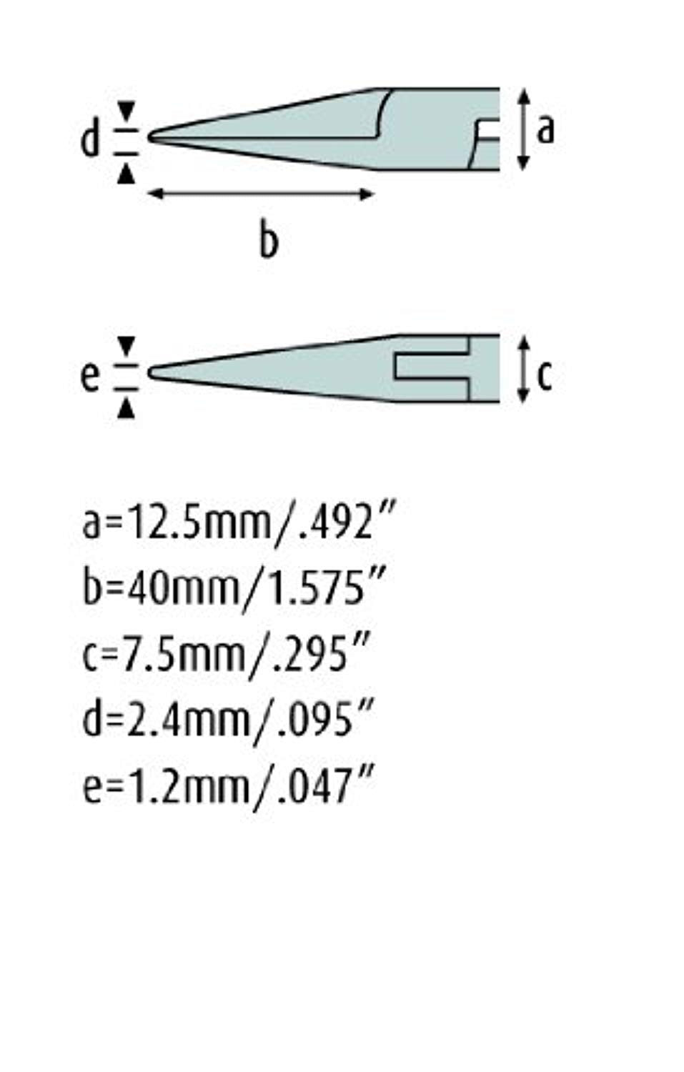 Spitzzange 155mm gerade, lange Greif-Backen ohne Verzahnung 4411HS22