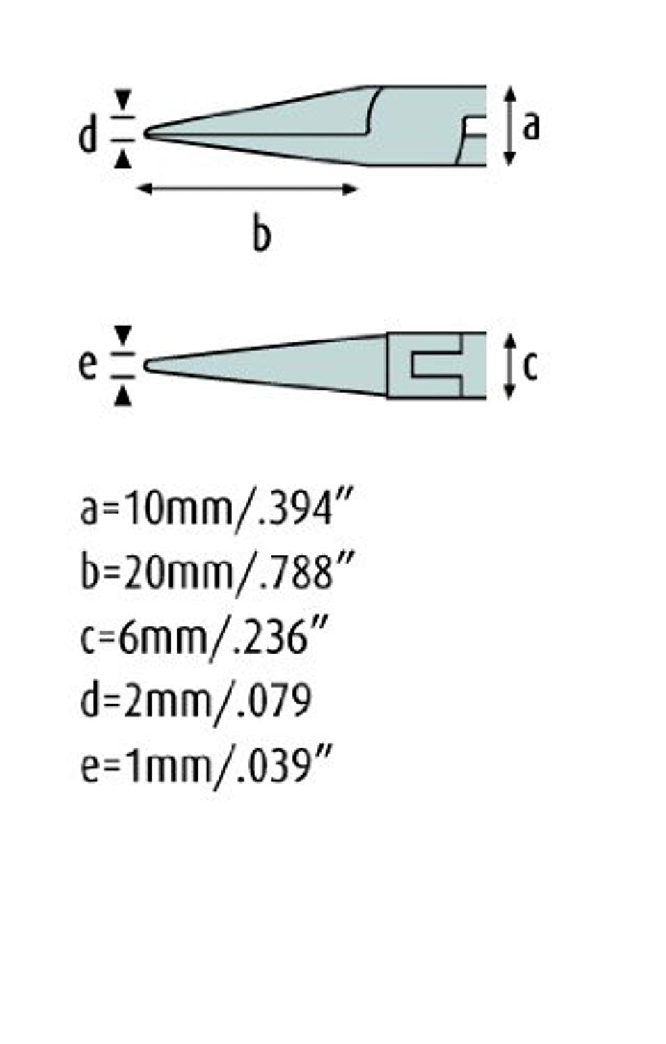 Rundzange 120mm gerade, kurze Greif-Backen mit Verzahnung, rostfrei 4232FP00-RF