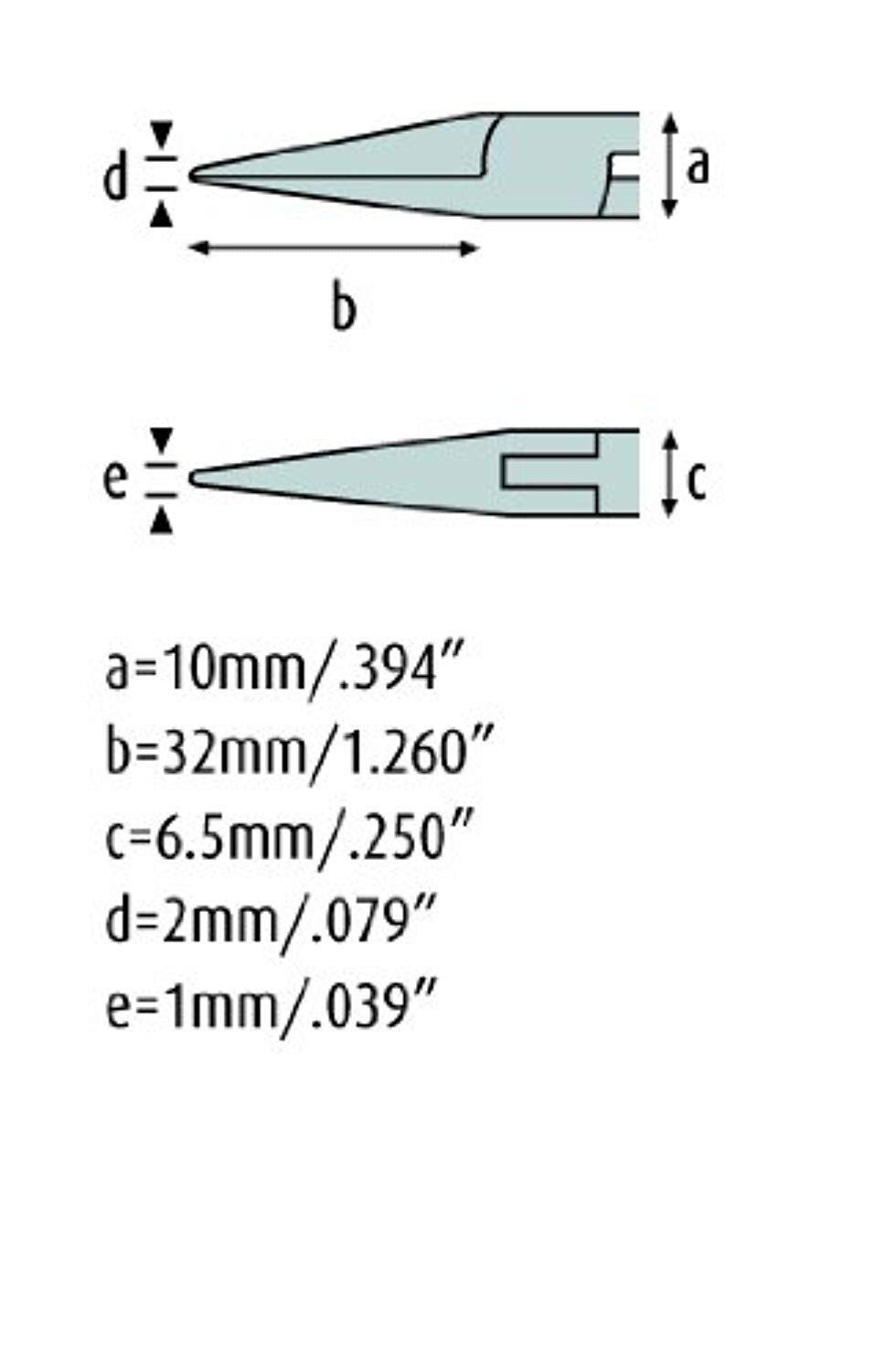 Spitzzange 140mm gerade, lange Greif-Backen ohne Verzahnung  4201HS22