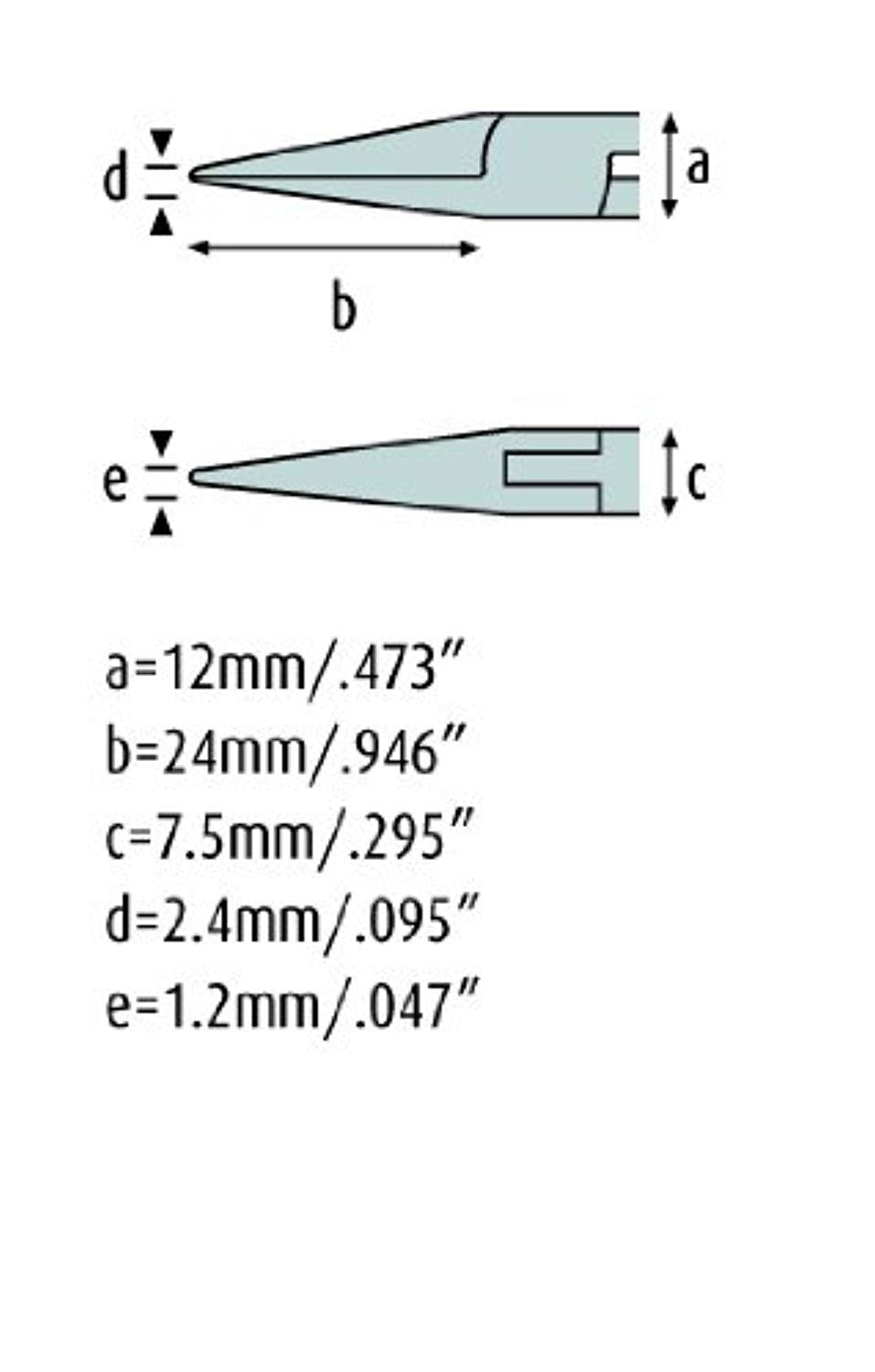 Spitzzange 140mm gerade kurze, kräftige Greif-Backen ohne Verzahnung 4311HS22