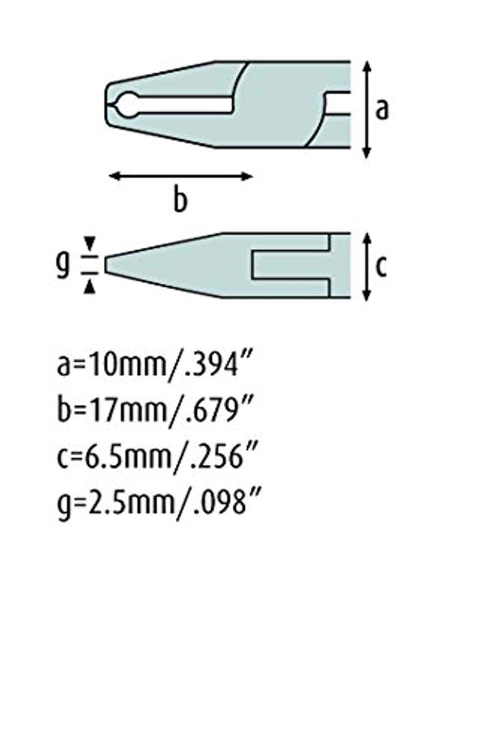Vornschneider 120mm schlanke Backen, kurze Schneide mit feiner Schneid-Wate  3502HS22