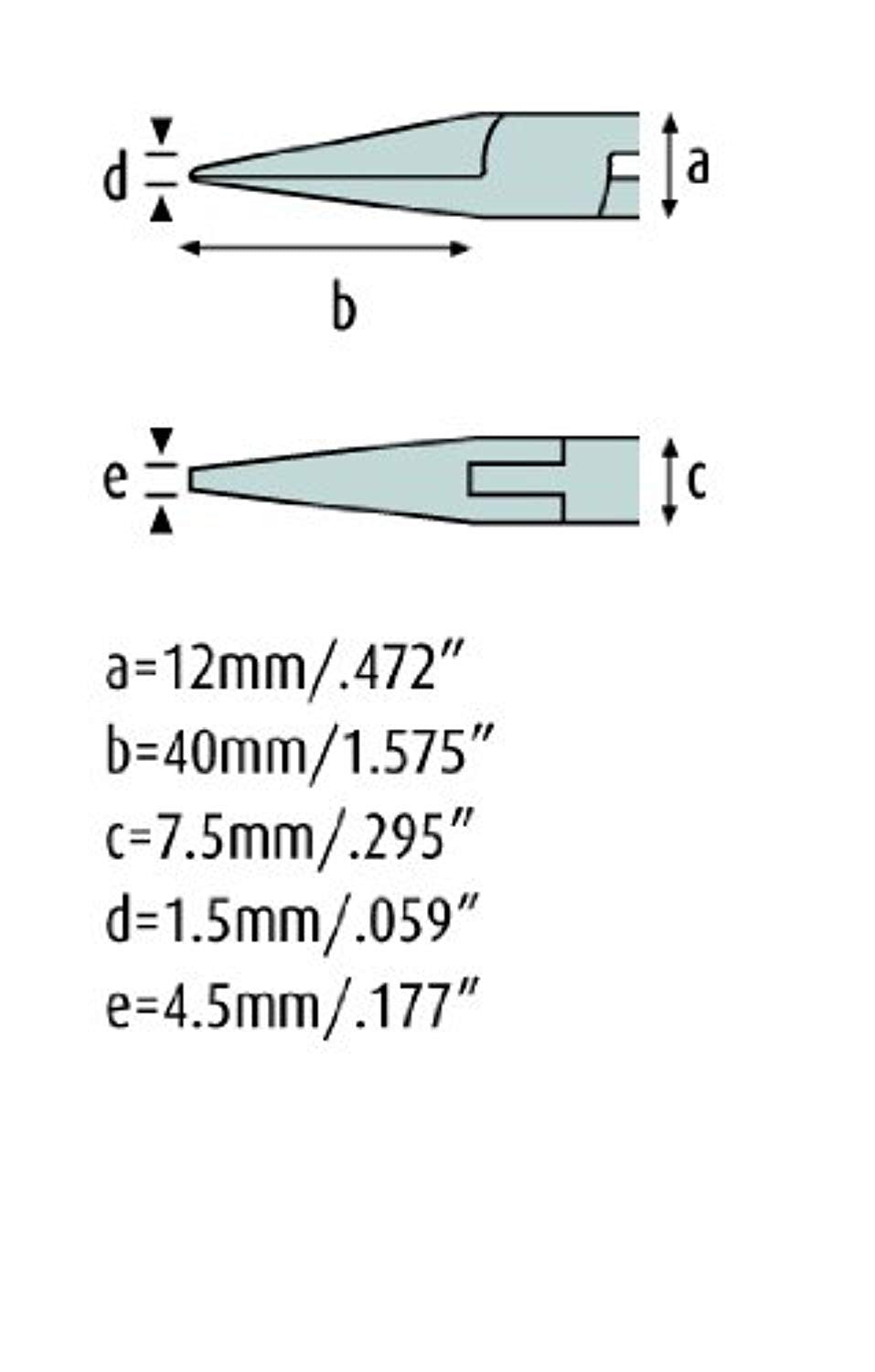 Flachzange 155mm lange Greif-Backen, ohne Verzahnung 4421HS22