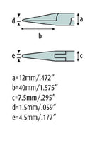 Flachzange 155mm lange Greif-Backen, ohne Verzahnung 4421HS22