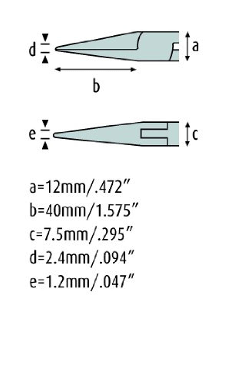 Rundzange 155mm lange Greif-Backen mit Verzahnung 4432HS22