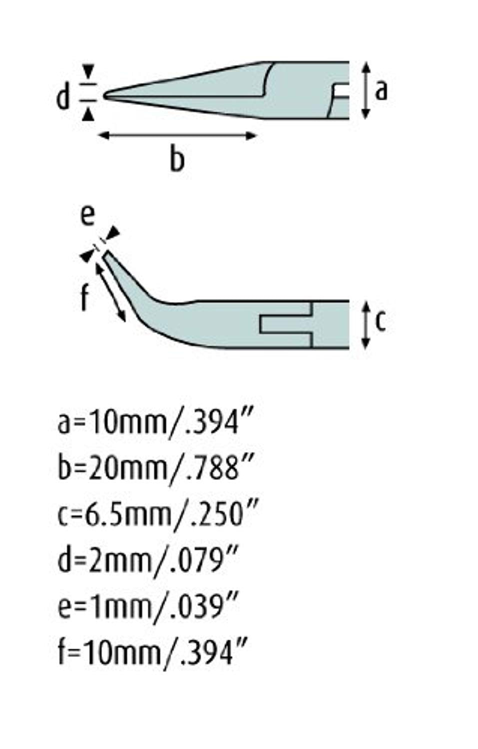 Spitzzange 130mm kurze, gebogene Greif-Backen mit Verzahnung 4214HS22