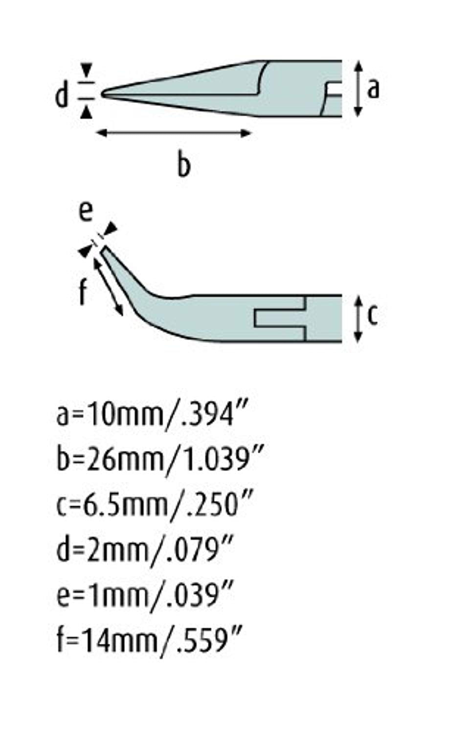 Spitzzange 140mm gebogene, lange Greif-Backen ohne Verzahnung 4203HS22