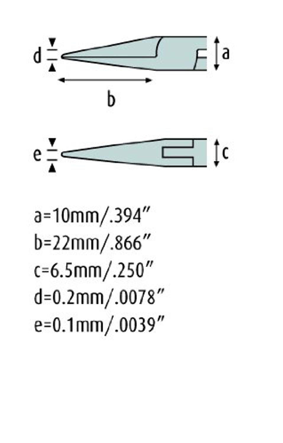 Spitzzange 130mm gerade, kurze Greif-Backen Ultrafeine Präzisionsspitzen 4217HS22