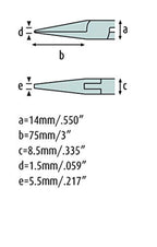 Flachzange 200mm sehr lange, kräftige Greif-Backen mit Verzahnung - Mit Doppelblatt Öffnungsfeder 4922HS22