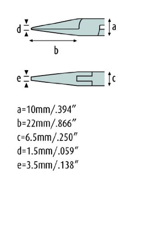 Flachzange 120mm gerade, kurze Greif-Backen mit Verzahnung, rostfrei 4222FP00-RF