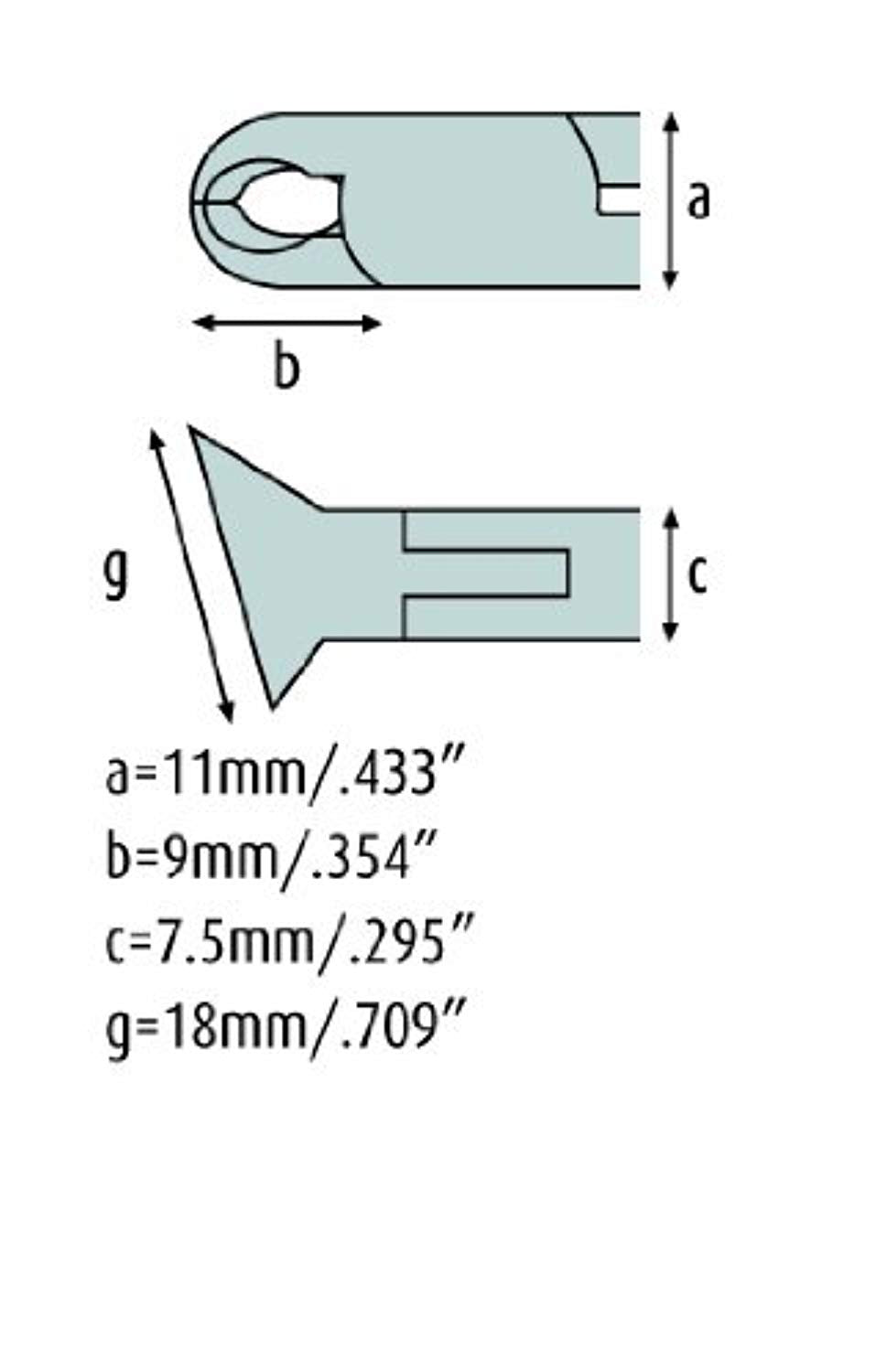 Schrägschneider 125mm breiter Kopf, mit feiner Schneid-Wate 3612HS22