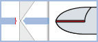 Hartmetall Schrägschneider 110mm gerader Kopf mit Hartmetallschneiden und feiner Schneid-Wate, rostfrei 3472FP00-RF