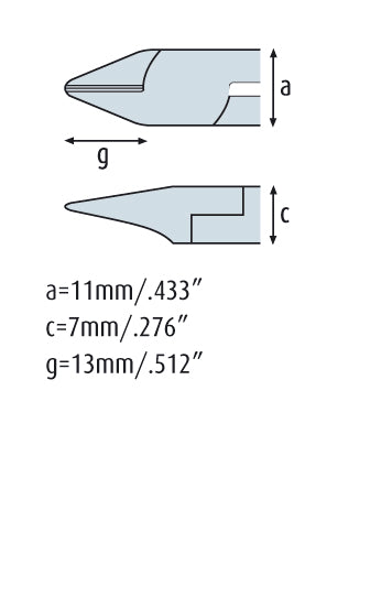 Seitenschneider 120mm spitzer Kopf mit Auskehlung 1232EP02