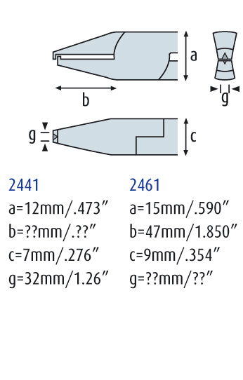 Abisolierzange 170mm mit innenliegender Einstellschraube 2461HS22