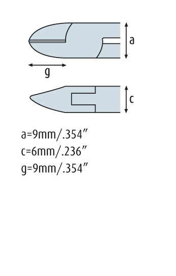 Seitenschneider 120mm ovaler Kopf mit Hartmetall-Schneiden, mit feiner Schneid-Wate 3407HS22