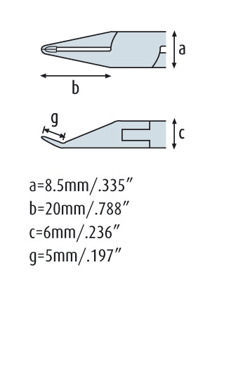 Spitzen-Schrägschneider 130mm, mit feiner Schneid-Wate 3542HS22