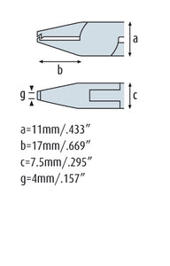 Schneid-Biegezange 140mm biegt Drähte in gewünschte Form - Schneidbreite 3,0mm Abstand 1,5mm 3662HS22