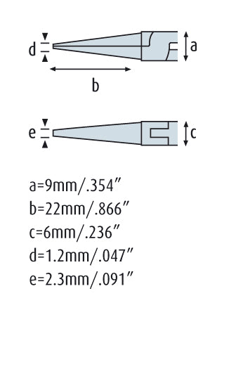 Flachzange 130mm kurze, sehr schlanke abgesetzte Greif-Backen ohne Verzahnung 4225HS22