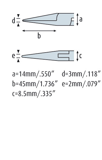 Spitzzange 170mm gerade Greif-Backen ohne Verzahnung 4611HS22