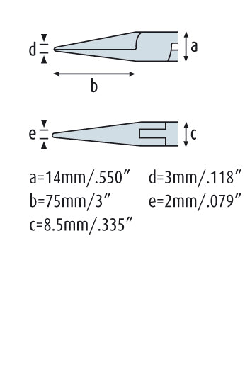 Spitzzange 200mm gerade Greif-Backen mit Verzahnung 4912HS22